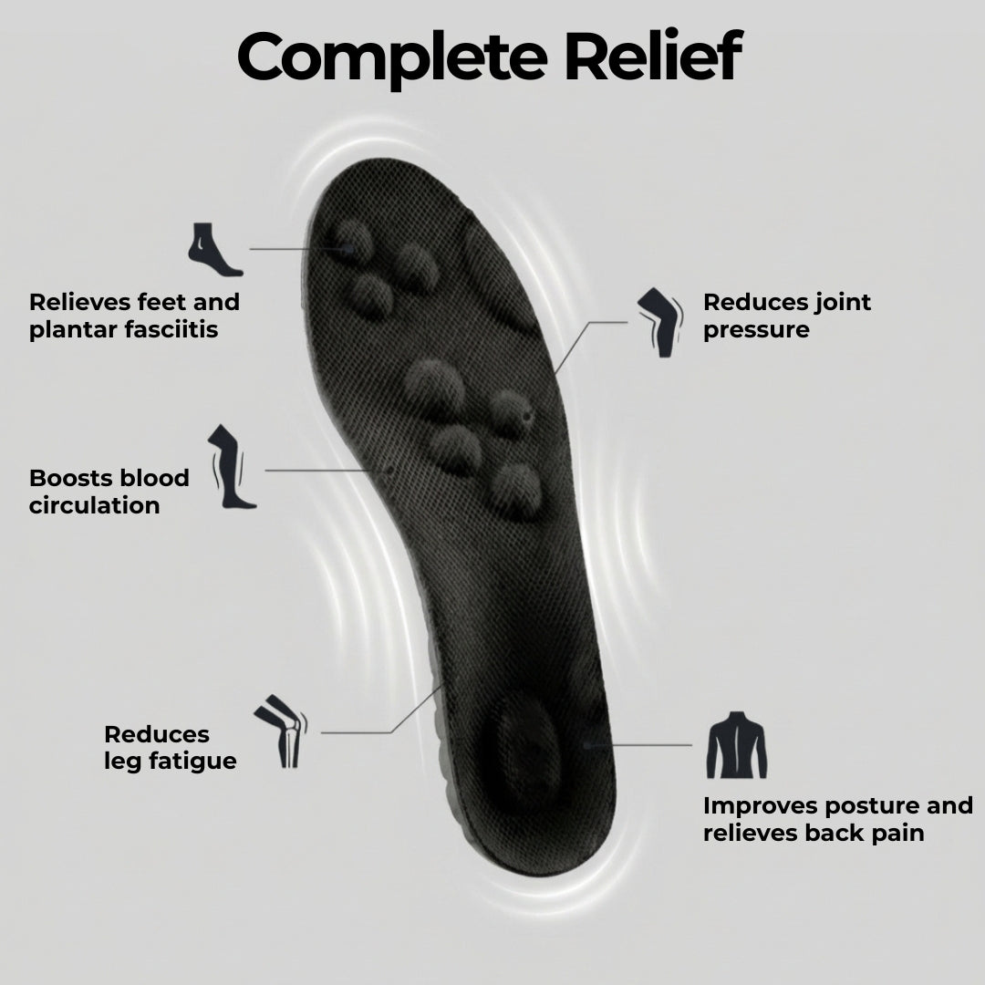 SOLYDIA™ MASSAGING INSOLES: 12-Hour Non-Stop Relief & Comfort